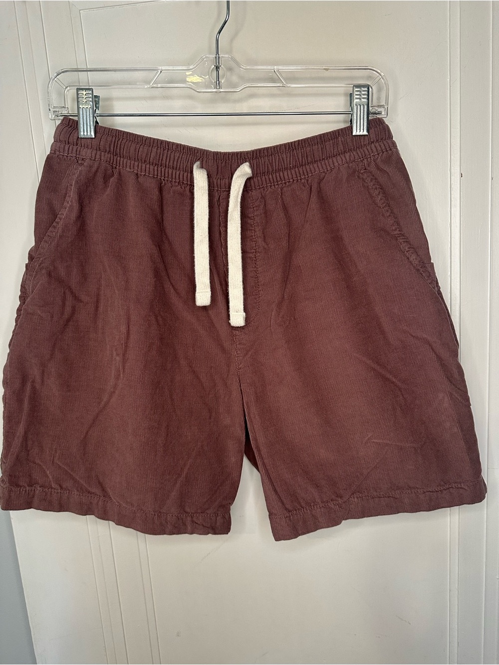Goodfellow & Co Maroon lightweight Corduroy Drawstring Hybrid Shorts